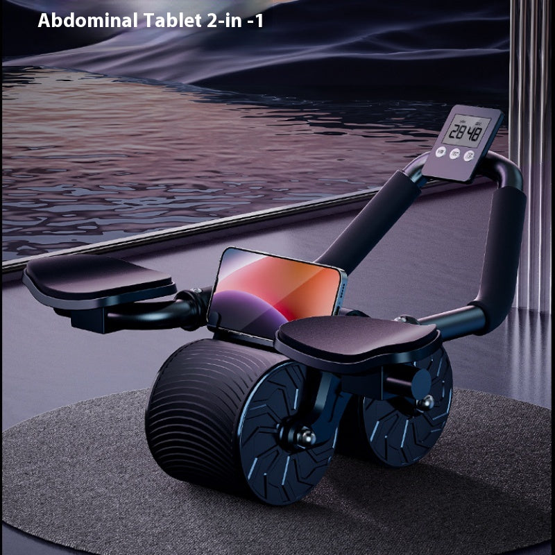 Automatic Rebound Abdominal Wheel with Phone Holder