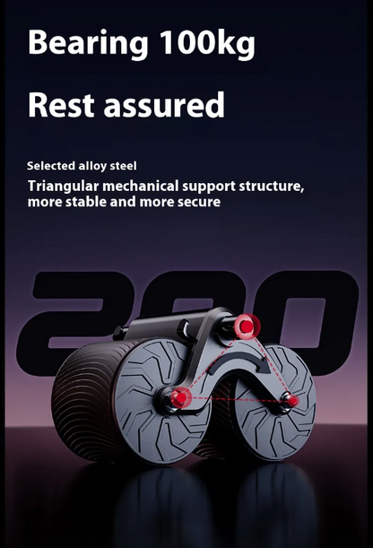Automatic Rebound Abdominal Wheel with Phone Holder